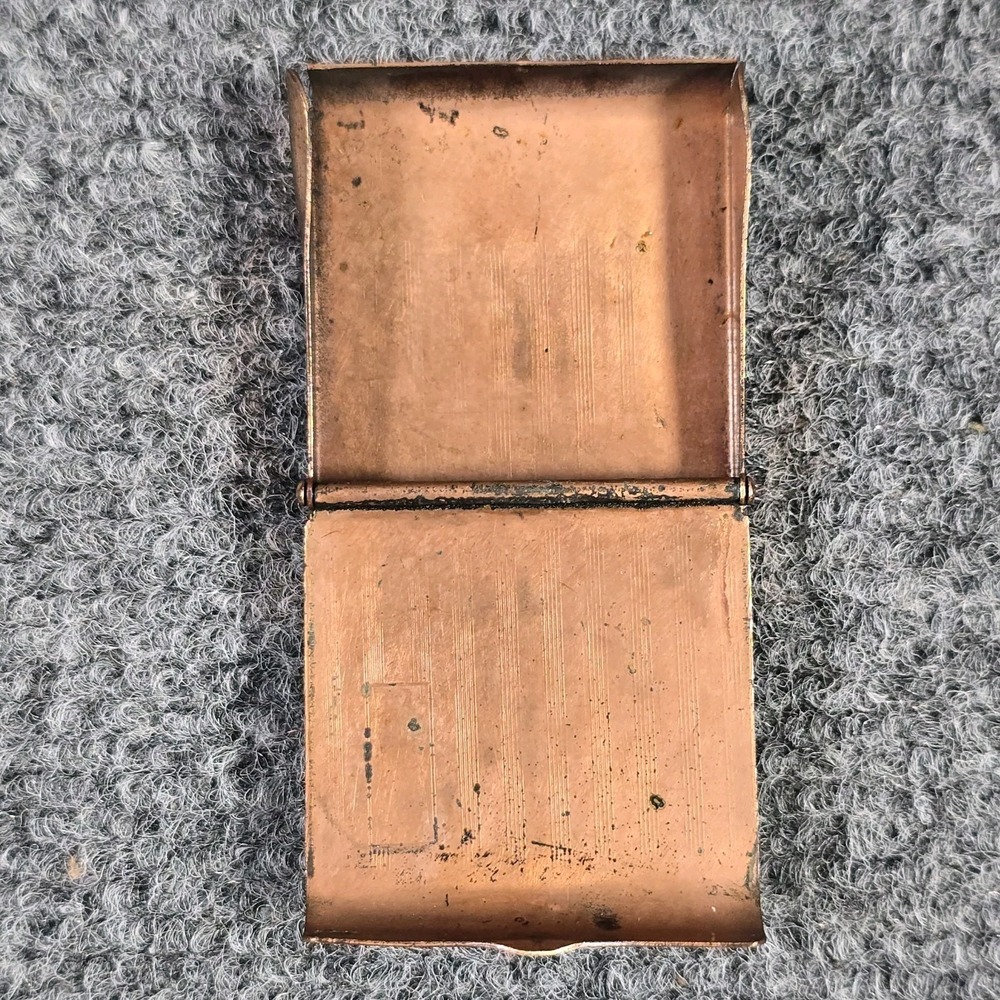 Vintage Copper Match Safe Holder Father Marquette Marquette Michigan Anchor - Picture 5 of 6